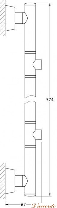 картинка Штанга двухпозиционная 58 см FBS Vizovice VIZ 074 от магазина D'accordo